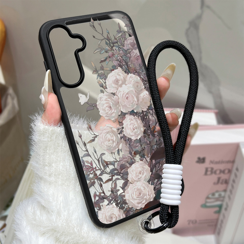 Matte Pc Case - Capa de Telefone Romântica com Rosas