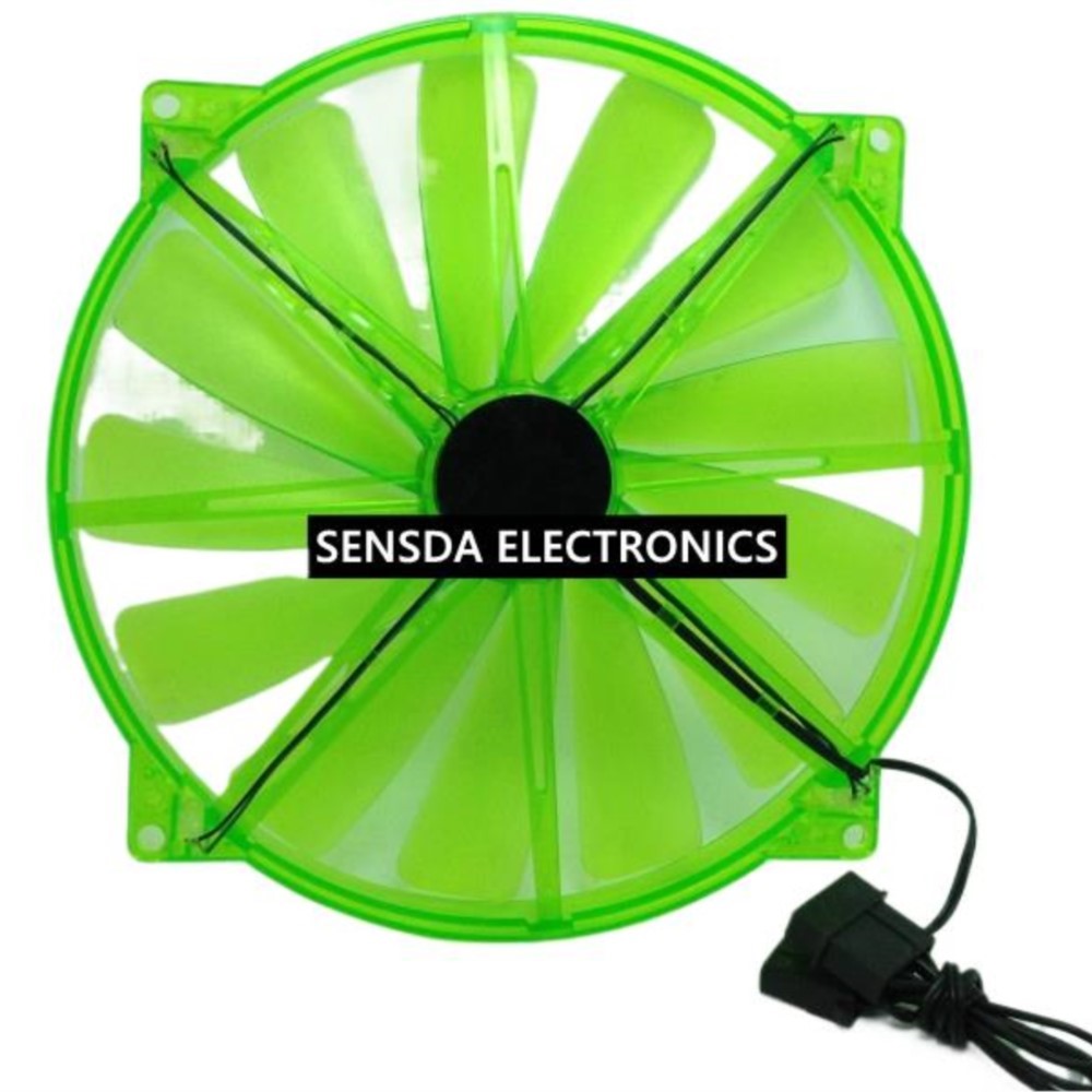 Pc Chassis - Ventilador mudo com luz led, 20cm,