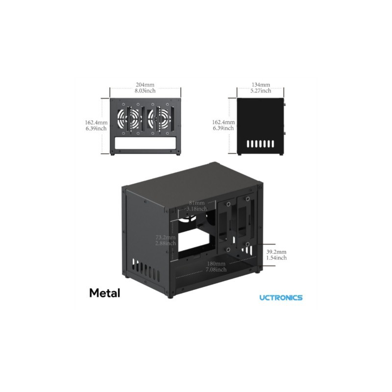 Gabinete UCTRONICS para Cluste - Case Fans avaliação e preço